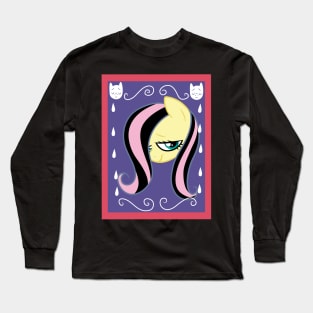 Goth Fluttershy card Long Sleeve T-Shirt